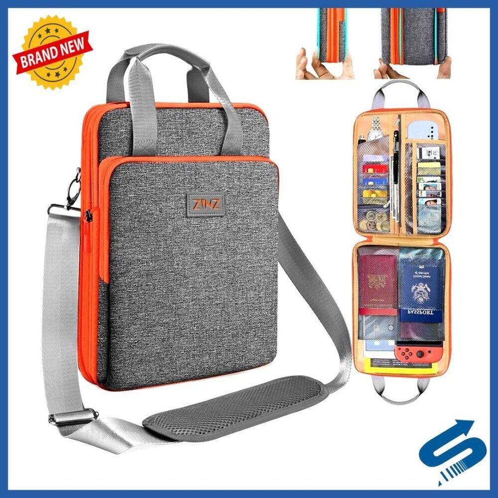 Slim Expandable Laptop Shoulder Bag Travel Messenger Case Minimal Chic Unisex